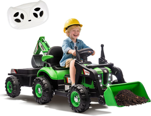24v ride excavator - on,
